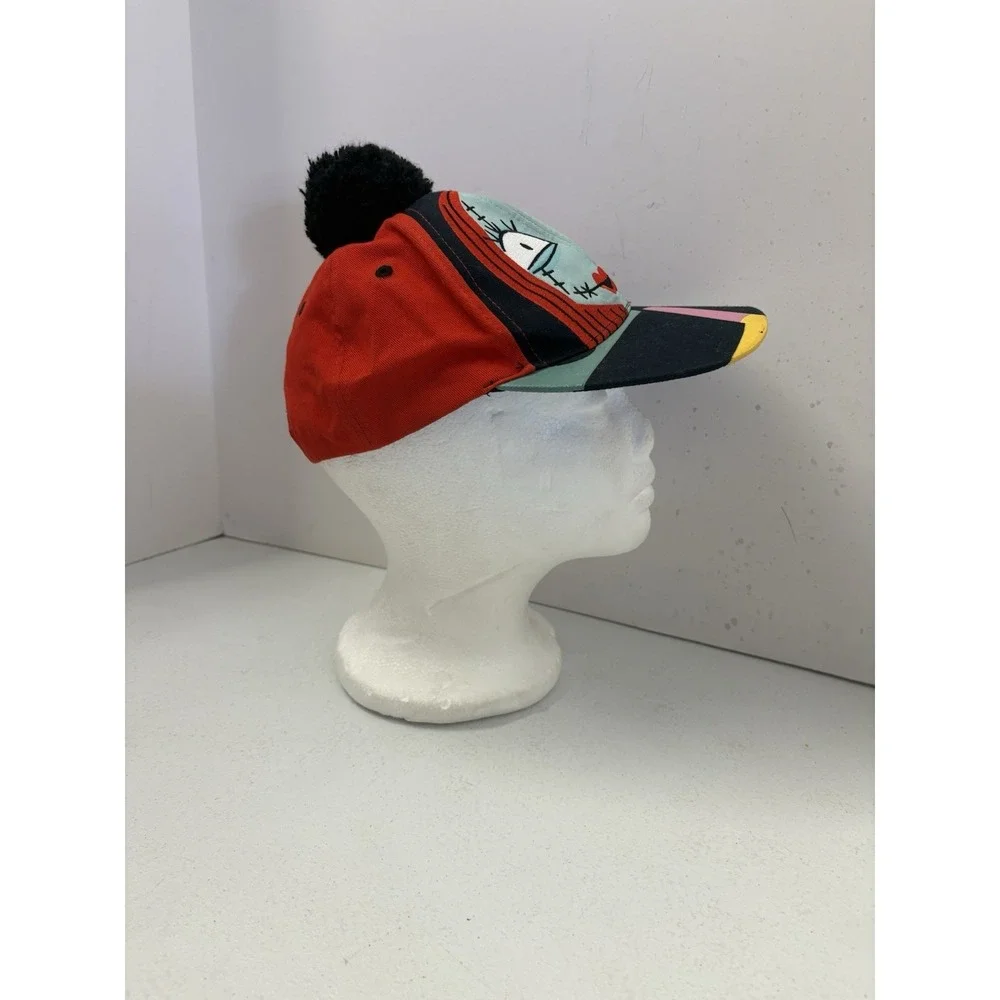 Disney Parks Nightmare Before Christmas Sally Patchwork Pom Pom‎ Cap Youth Size